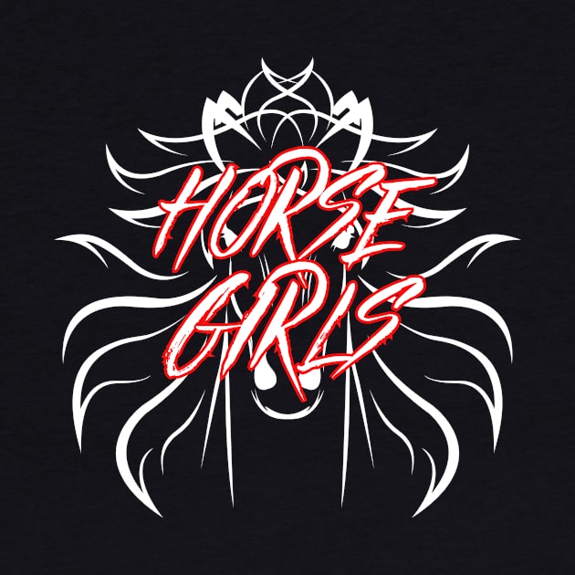 Metal Horse Girls - White Design by Horse Girls